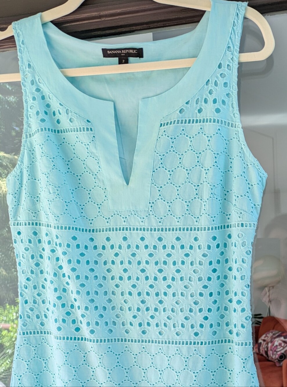 Banana Republic Navy and Light Blue Dress